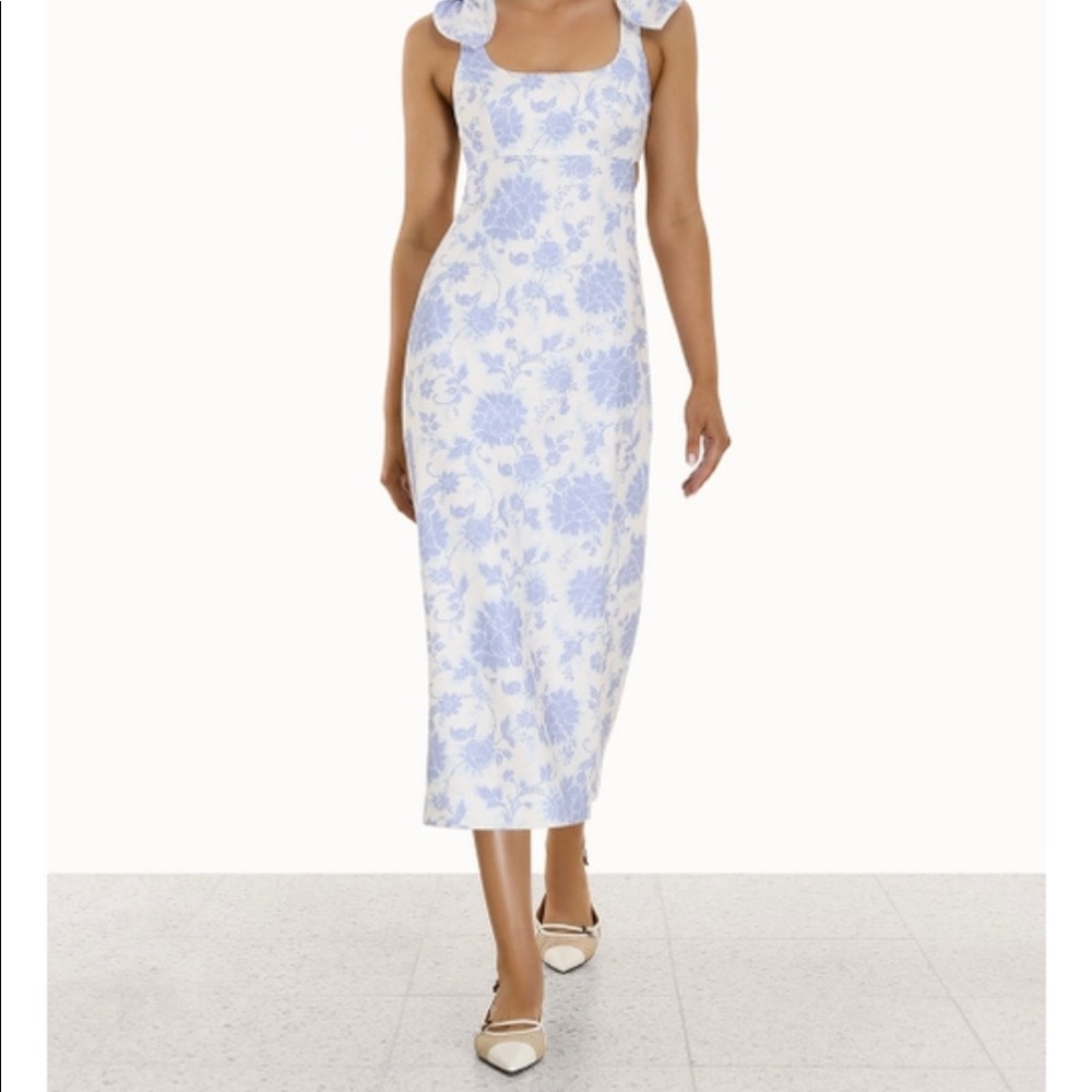 Zimmermann Tie shoulder midi dress